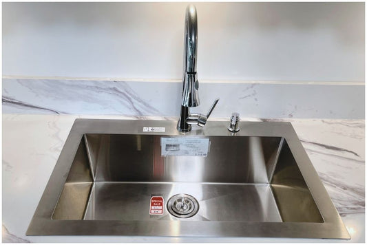TOP-MOUNT SINGLE BOWL STAINLESS STEEL KITCHEN SINK