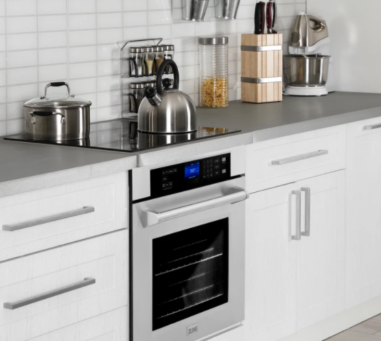 ZLINE STAINLESS STEEL 30 IN. BUILT-IN CONVECTION MICROWAVE OVEN AND 30 IN. SINGLE WALL OVEN WITH SELF CLEAN (2KP-MW30-AWS30)