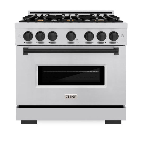 ZLINE Autograph Edition 36 in. 5.2 cu. ft. Classic Gas Range with 6 Burner Cooktop and Convection Gas Oven (CGRZ)