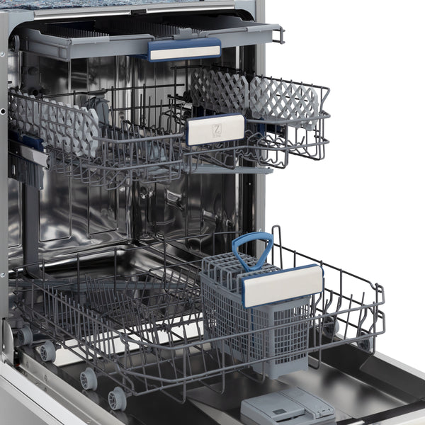 DWV-24 ZLINE 24" TALLAC SERIES 3RD RACK DISHWASHER IN CUSTOM PANEL READY WITH STAINLESS STEEL TUB, 51DBA (DWV-24)