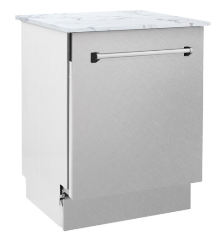 DWV-304-24 ZLINE 24 IN. TALLAC SERIES 3RD RACK DISHWASHER IN STAINLESS STEEL WITH TRADITIONAL HANDLE, 51DBA