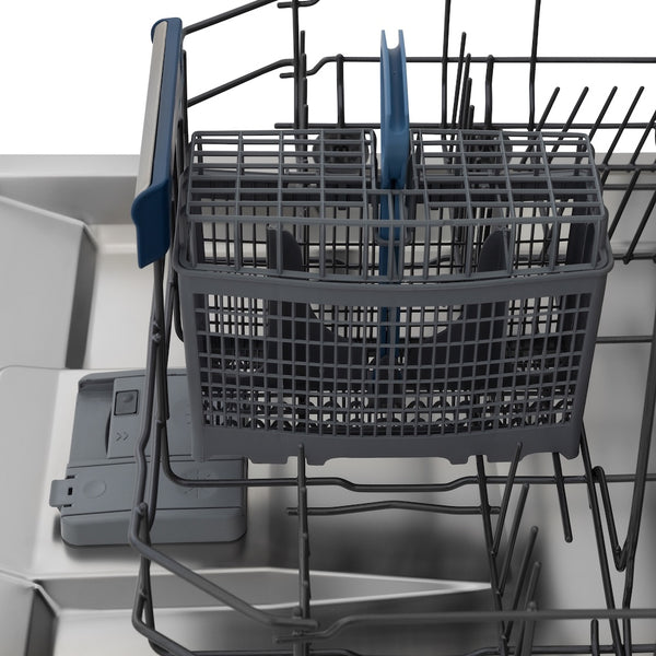 ZLINE Autograph Edition 24" Tallac Series 3rd Rack Top Control Built-In Tall Tub Dishwasher in Black Stainless Steel with Polished Gold Handle, 51dBa (DWVZ-BS-24-G)