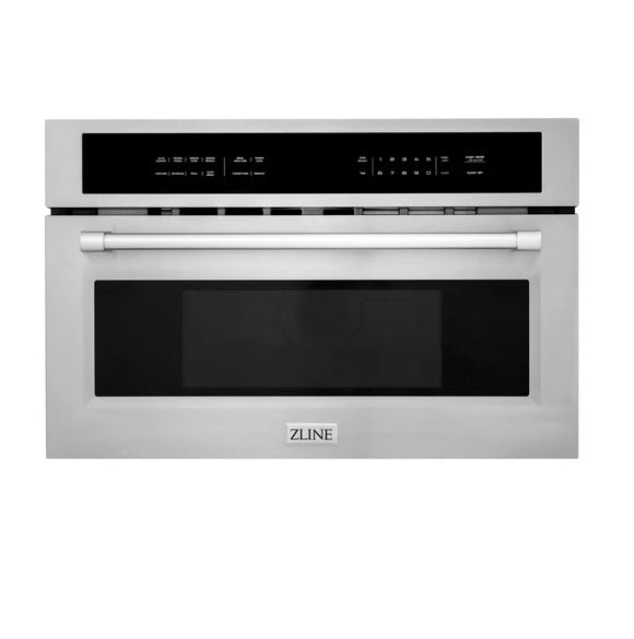 ZLINE STAINLESS STEEL 30 IN. BUILT-IN CONVECTION MICROWAVE OVEN AND 30 IN. SINGLE WALL OVEN WITH SELF CLEAN (2KP-MW30-AWS30)