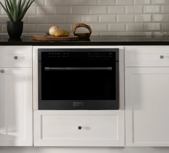 ZLINE MWO-24-BS 24" MICROWAVE WALL OVEN IN BLACK STAINLESS STEEL