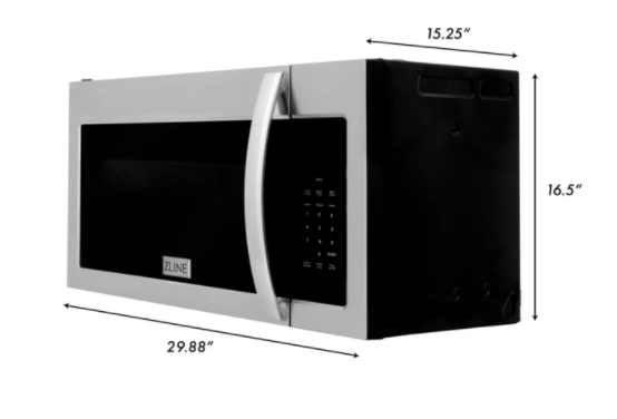MWO-OTR-30 ZLINE OVER THE RANGE CONVECTION MICROWAVE OVEN WITH MODERN HANDLE AND COLOR OPTIONS (MWO-OTR)