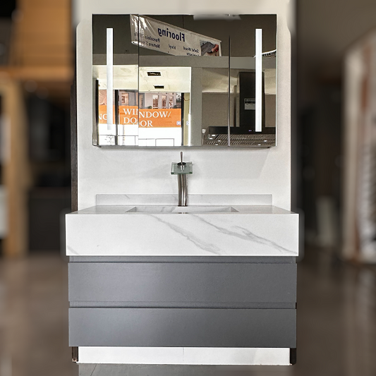 P6025.39 - 36" FLOATING BATHROOM VANITY SET