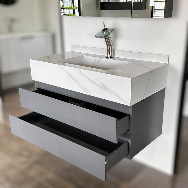 P6025.39 - 36" FLOATING BATHROOM VANITY SET