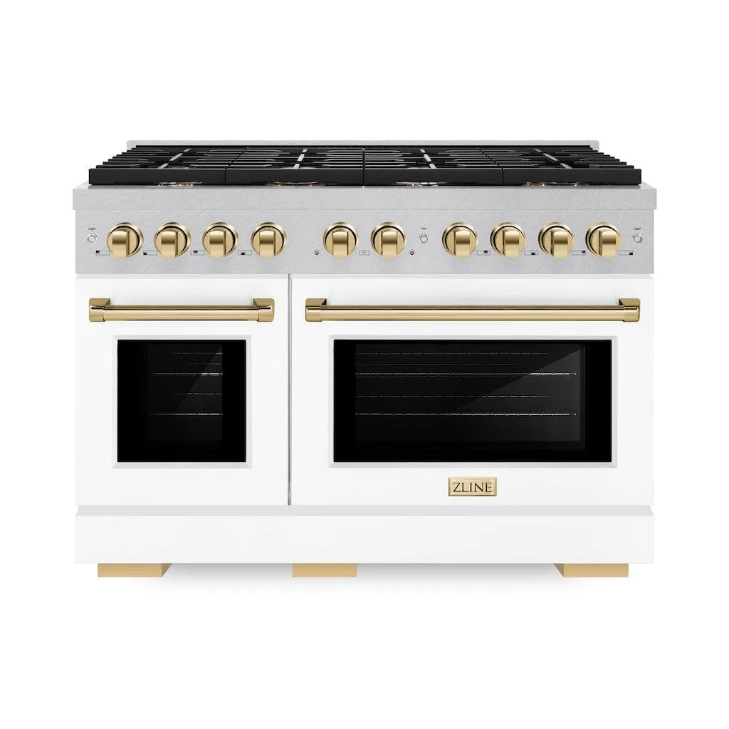 ZLINE AUTOGRAPH EDITION 48 IN. 6.7 CU. FT. PARAMOUNT DOUBLE OVEN GAS RANGE WITH 8 BURNER COOKTOP