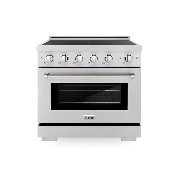 ZLINE 30 in. 4.2 cu. ft. Paramount Induction Range with 4 Element Cooktop and Electric Convection Oven in Stainless Steel (SINR30)