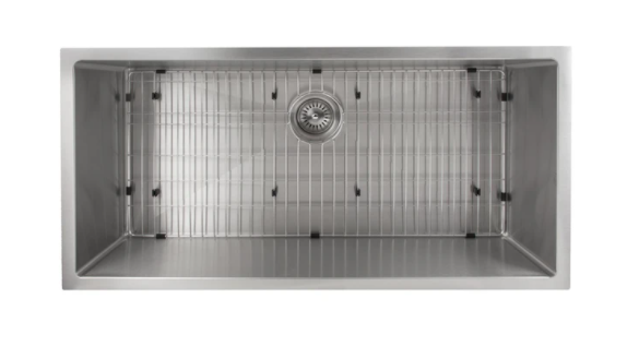 ZLINE 33" MERIBEL UNDERMOUNT SINGLE BOWL STAINLESS STEEL KITCHEN SINK WITH BOTTOM GRID (SRS-33)