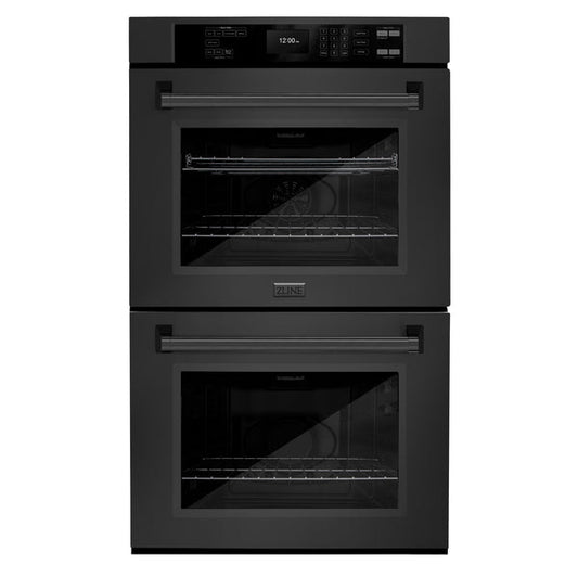 WADB-30 ZLINE 30 IN. PROFESSIONAL TRUE CONVECTION DOUBLE WALL OVEN WITH AIR FRY AND SELF CLEAN IN BLACK STAINLESS STEEL (WADB-30)