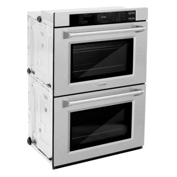 WADS-30 ZLINE 30 IN. PROFESSIONAL TRUE CONVECTION DOUBLE WALL OVEN WITH AIR FRY AND SELF CLEAN IN DURASNOW� STAINLESS STEEL