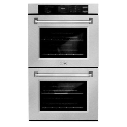 WADS-30 ZLINE 30 IN. PROFESSIONAL TRUE CONVECTION DOUBLE WALL OVEN WITH AIR FRY AND SELF CLEAN IN DURASNOW� STAINLESS STEEL