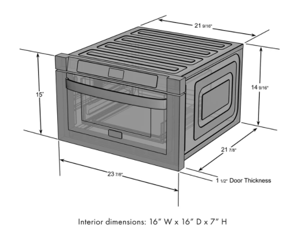 ZLINE MWD-1-BS 24" 1.2 CU.FT. MICROWAVE DRAWER IN BLACK STAINLESS STEEL