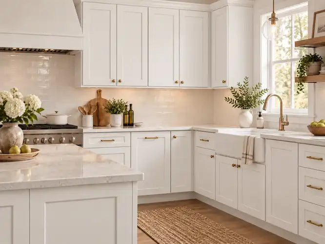 Frameless White Shaker Cabinet