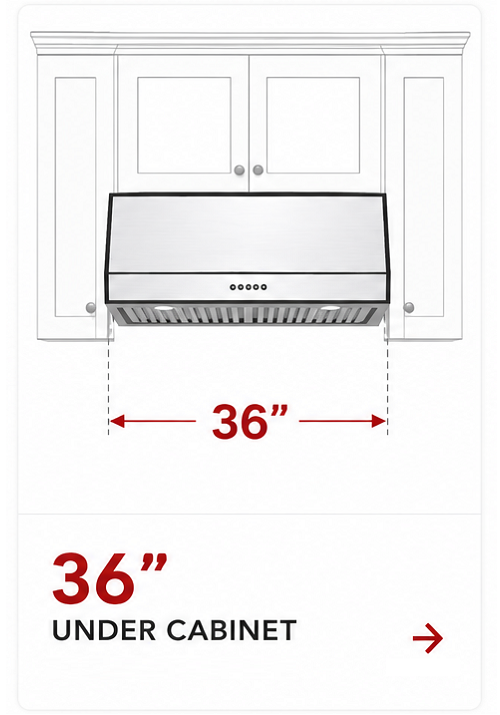 36" Width - Under Cabinet Hoods