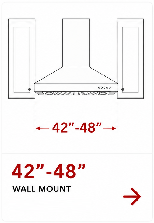 42" - 48" Wall Mount Hoods