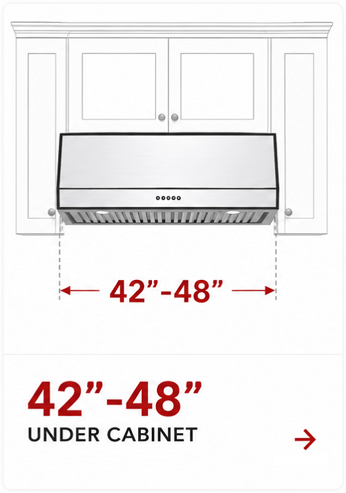 42"- 48" Width -  Under Cabinet Hoods