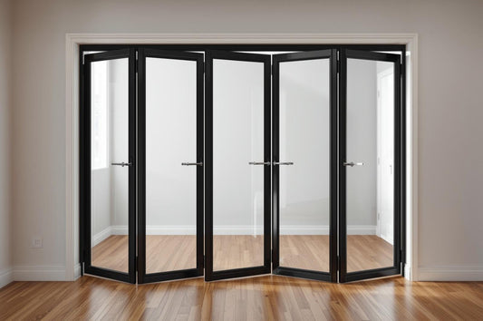 Aluminum Bifold Patio Door – 120″ wide-5 panels