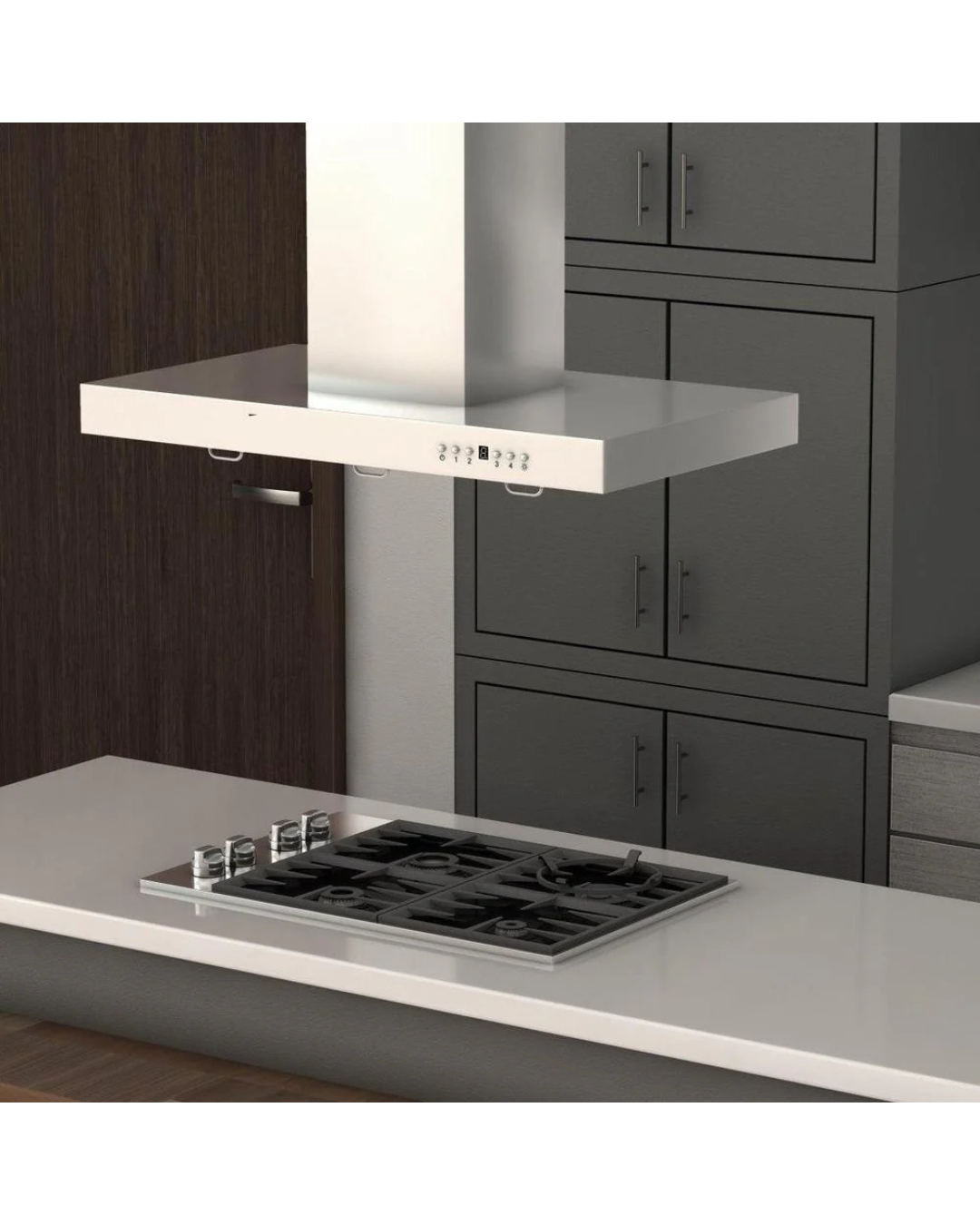 ZLINE 48 in. Convertible Vent Island Mount Range Hood in Stainless Steel (KE2i-48)