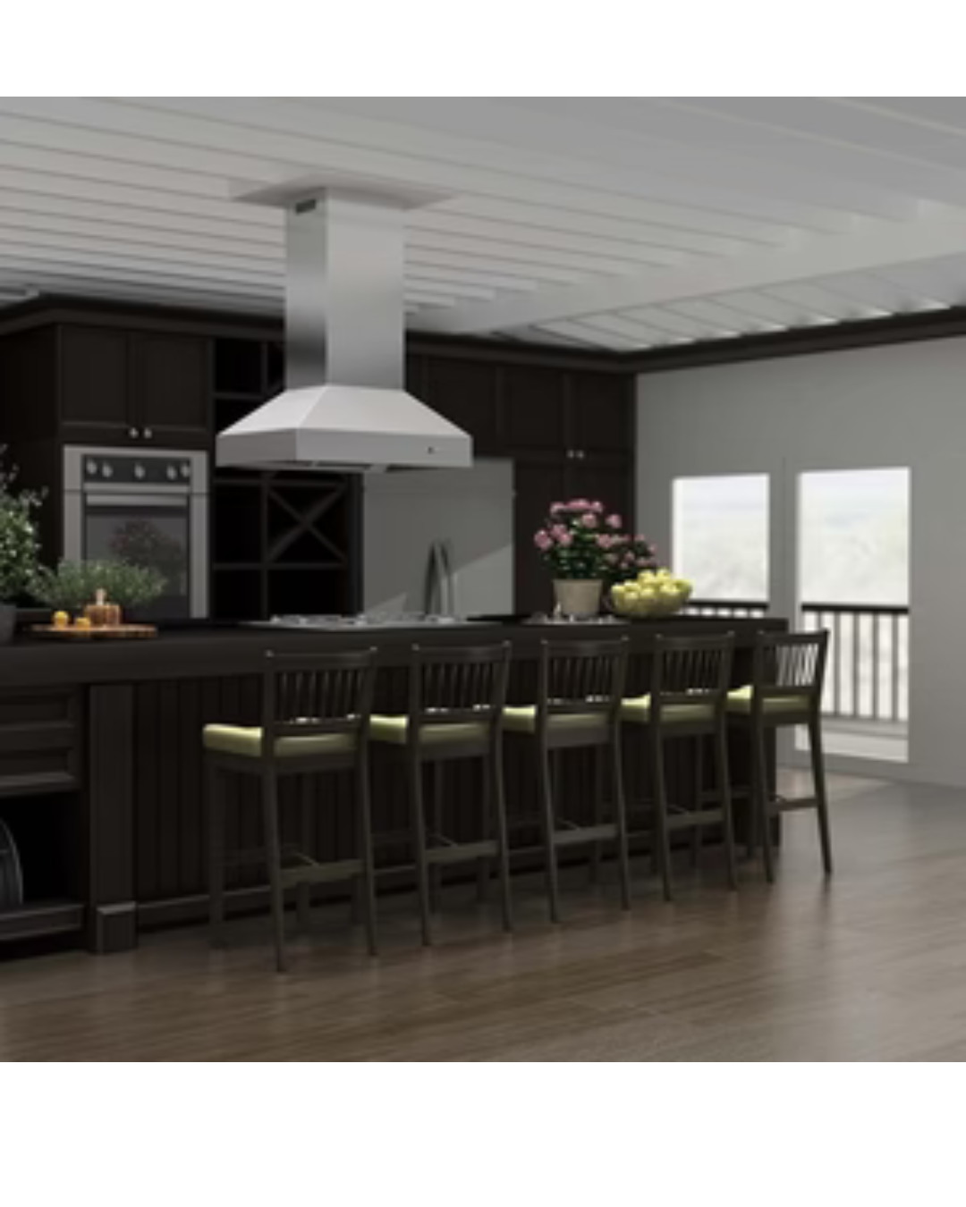 ZLINE 42 in. Ducted Island Mount Range Hood in Outdoor Approved Stainless Steel (697i-304-42)