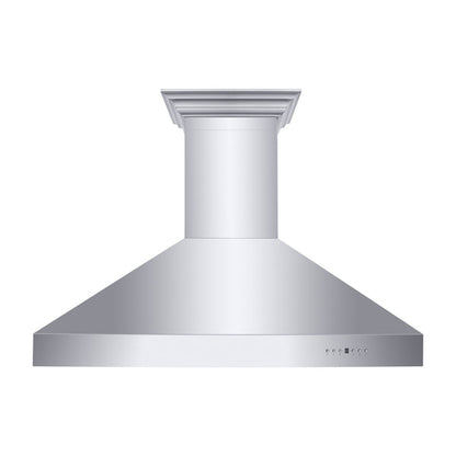 ZLINE Professional Ducted Wall Mount Range Hood in Stainless Steel with Crown Molding