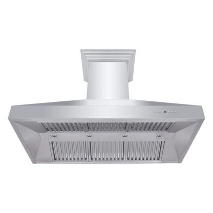 ZLINE Professional Ducted Wall Mount Range Hood in Stainless Steel with Crown Molding