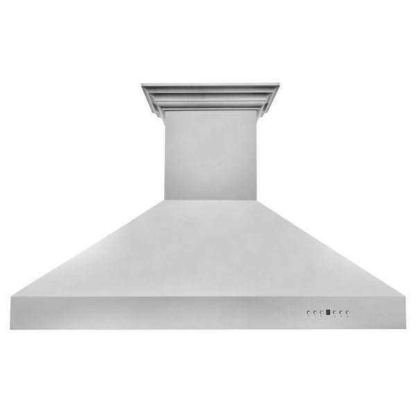 48" ZLINE CrownSound™Ducted Vent Wall Mount Range Hood in Stainless Steel with Built-in Bluetooth Speakers (667CRN-BT-48)