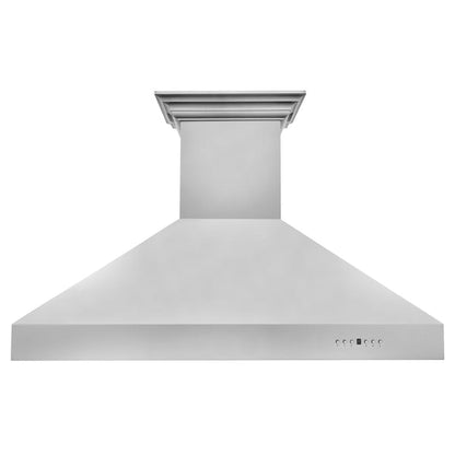 48" ZLINE CrownSound™Ducted Vent Wall Mount Range Hood in Stainless Steel with Built-in Bluetooth Speakers (667CRN-BT-48)