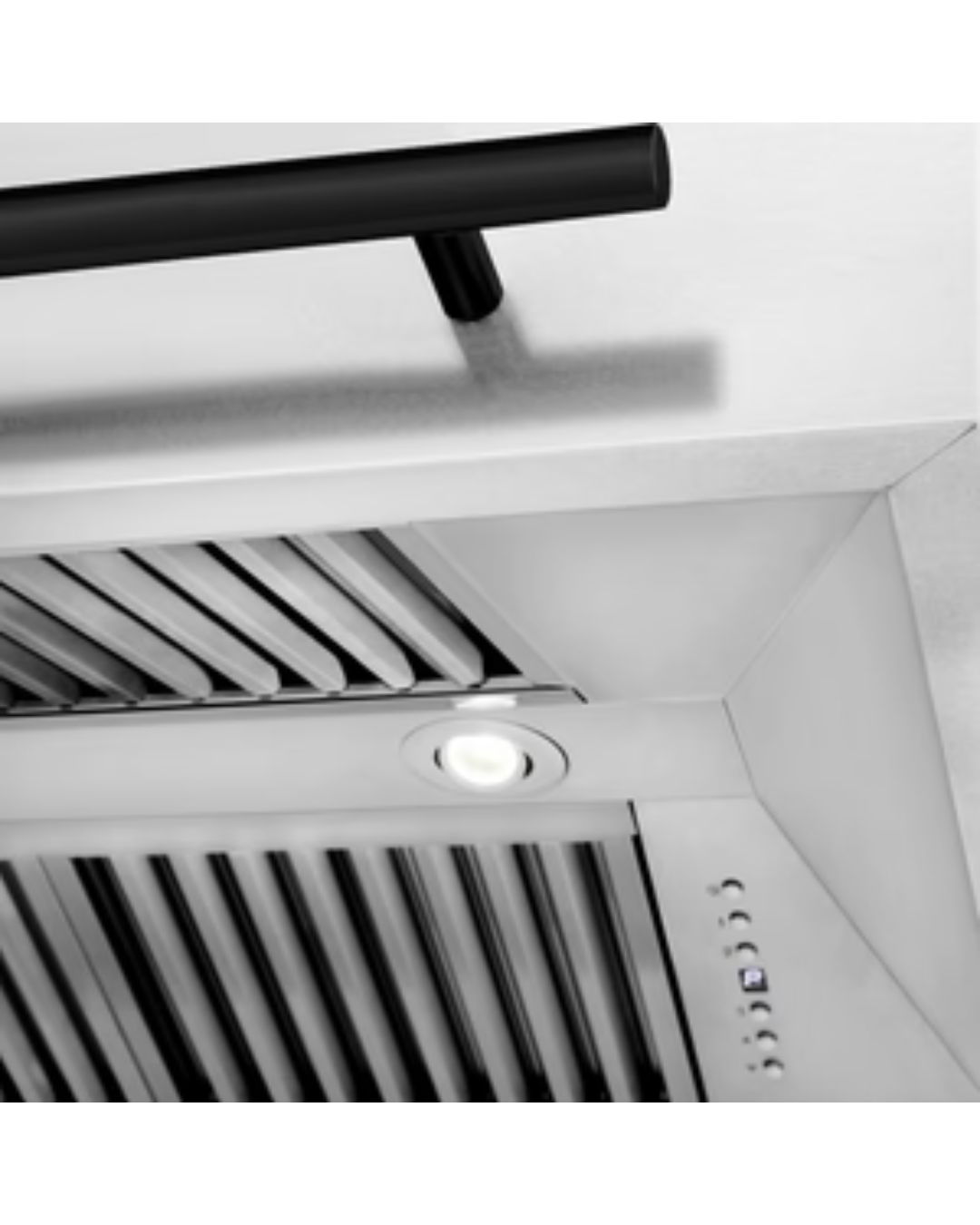 ZLINE Autograph Edition 48 in. Satin Stainless Steel Wall Mount Range Hood with Matte Black Handle (8654SNZ-48-MB)