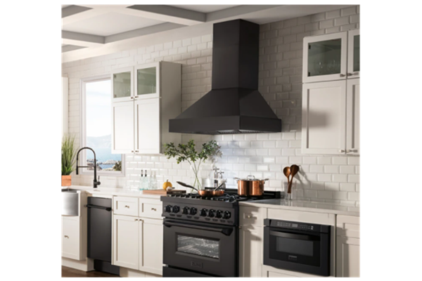 ZLINE 30" Convertible Vent Black Stainless Steel Wall Mount Range Hood (BS655N-30)