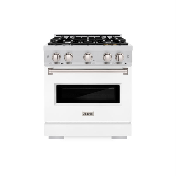 ZLINE 30 in. 4.2 cu. ft. Classic Gas Range with 4 Burner Cooktop and Convection Gas Oven in Stainless Steel (CGR30)
