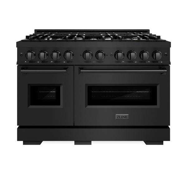 ZLINE 48 in. 6.7 cu. ft. Classic Double Oven Gas Range with 8 Burner Cooktop in Stainless Steel (CGR48)