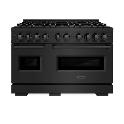ZLINE 48 in. 6.7 cu. ft. Classic Double Oven Gas Range with 8 Burner Cooktop in Stainless Steel (CGR48)