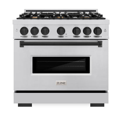ZLINE Autograph Edition 36 in. 5.2 cu. ft. Classic Gas Range with 6 Burner Cooktop and Convection Gas Oven (CGRZ)