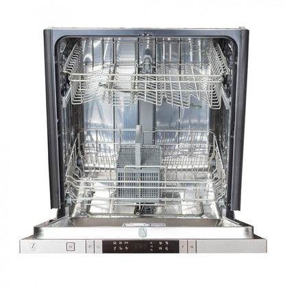 ZLINE 24 in. Stainless Steel Top Control Built-In Dishwasher with Stainless Steel Tub and Modern Style Handle (DW-304-24)