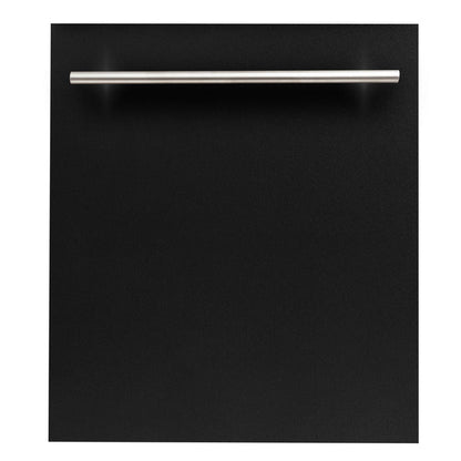 ZLINE 24 in. Top Control Dishwasher with Stainless Steel Panel and Traditional Style Handle, 52dBa (DW-304-H-24)