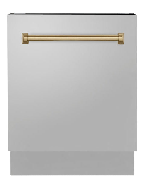 ZLINE 24 IN. TOP CONTROL DISHWASHER WITH STAINLESS STEEL TUB AND TRADITIONAL STYLE HANDLE, 52DBA (DW-24)