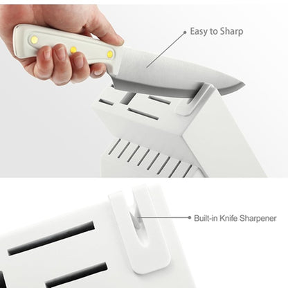 McCook® Knife Sets, White High Carbon Stainless Steel Kitchen Knife Sets with with Built-in Sharpener, 26-Piece Razor-Sharp Kitchen Knives