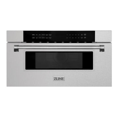 ZLINE 24 in. 1.2 cu. ft. Built-in Microwave Drawer with a Traditional Handle in Satin Stainless Steel (MWD-1-SS-H)