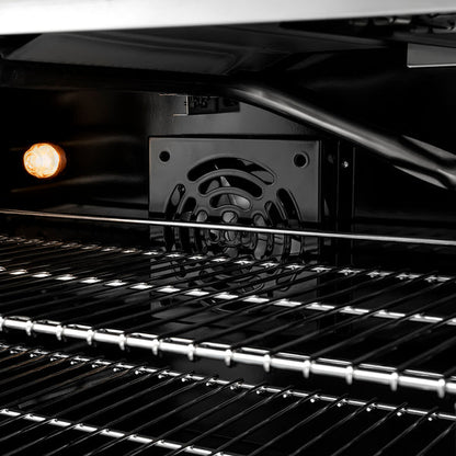 ZLINE Autograph Edition 48 in. 6.7 cu. ft. Paramount Dual Fuel Range with 8 Burner DuoPro™ Cooktop and Dual Ovens in Satin Stainless Steel with Black Matte Doors and Champagne Bronze Accents (PSDRSZ-BLM48-CB)
