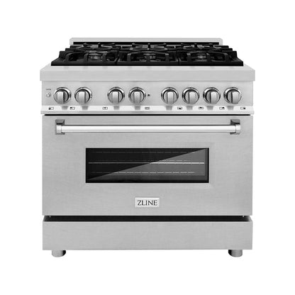 ZLINE 36 in. 4.6 cu. ft. Legacy Dual Fuel Range with 6 Burner Gas Cooktop and Electric Convection Oven (RA)