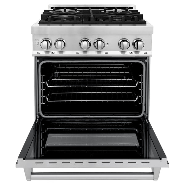 ZLINE 30 in. 4.0 cu. ft. Legacy Dual Fuel Range with 4 Burner Gas Cooktop and Electric Convection Oven (RA)