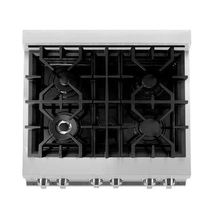 ZLINE 30 in. 4.0 cu. ft. Legacy Dual Fuel Range with 4 Burner Gas Cooktop and Electric Convection Oven in Stainless Steel