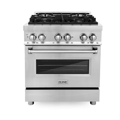 ZLINE 30 in. 4.0 cu. ft. Legacy Dual Fuel Range with 4 Burner Gas Cooktop and Electric Convection Oven (RA)