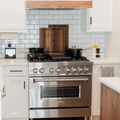 ZLINE 36 in. 4.6 cu. ft. Legacy Dual Fuel Range with 6 Burner Gas Cooktop and Electric Convection Oven in Stainless Steel