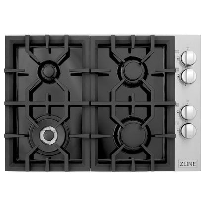 ZLINE  Gas Cooktop with 4 or 6 Gas Burners and Black Porcelain Top