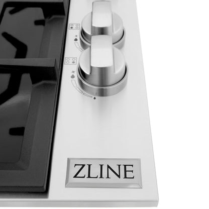 ZLINE  Gas Cooktop with 4 or 6 Gas Burners and Black Porcelain Top