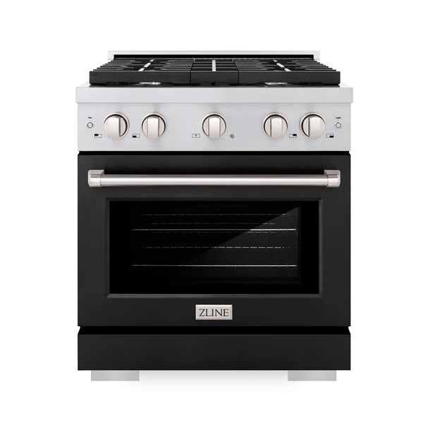 ZLINE 30 in. 4.2 cu. ft. Paramount Gas Range with 4 Burner Cooktop and Convection Gas Oven in Stainless Steel (SGR30)