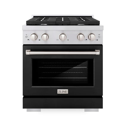 ZLINE 30 in. 4.2 cu. ft. Paramount Gas Range with 4 Burner Cooktop and Convection Gas Oven in Stainless Steel (SGR30)